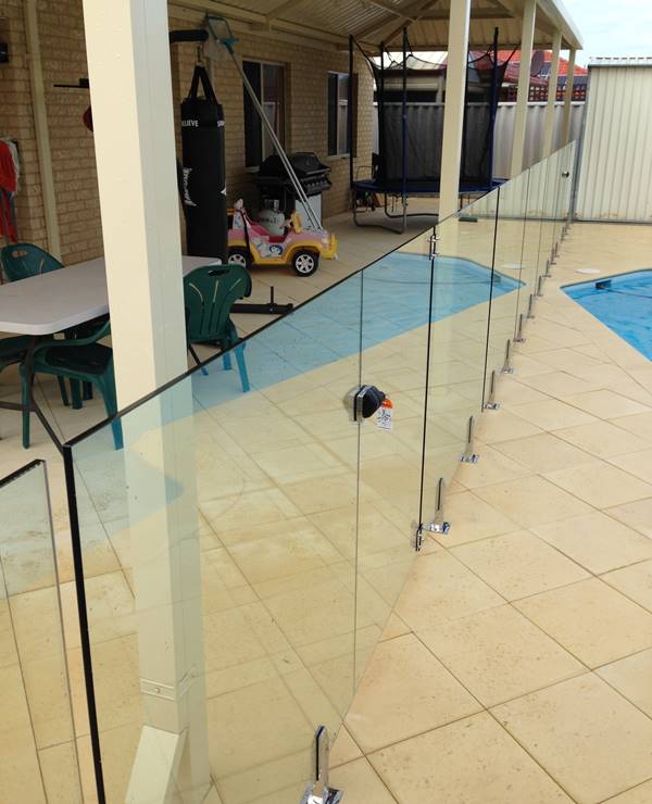 installed glass pool fencing in Rockingham